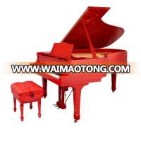 CHLORIS 186cm custom red grand piano with adjustable piano bench