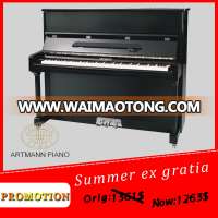 Shanghai Artmann ebony gloss 88 keys spinet UP-120A upright vertical piano